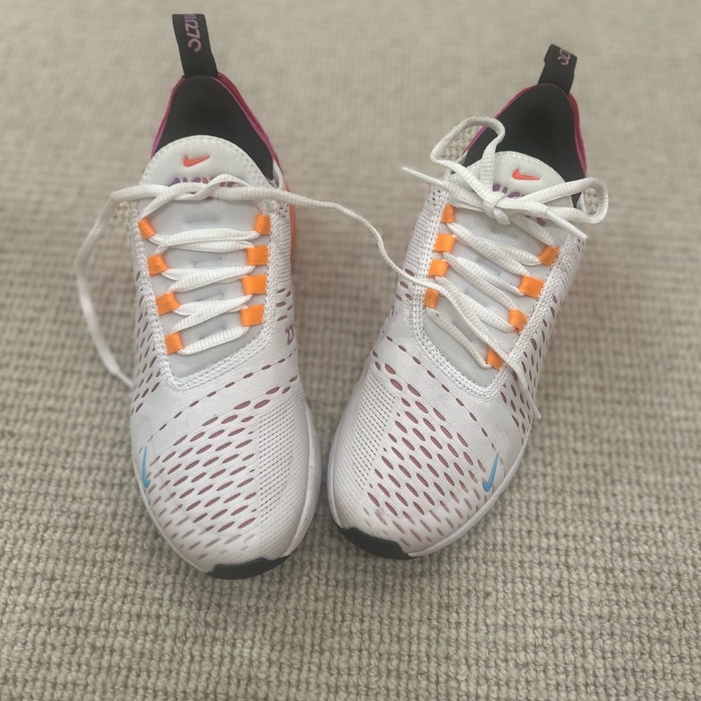 Nike White and Orange Running Shoes